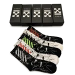 ⁦Off-White Dark Colors Long Socks Pack (5 Pairs)⁩ – תמונה ⁦2⁩