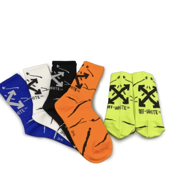 ⁦Off-White Colorful Long Socks Pack (5 Pairs)⁩ – תמונה ⁦2⁩