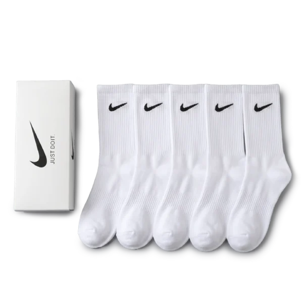 ⁦Nike Everyday Long Socks White (Pack of 5)⁩ – תמונה ⁦2⁩