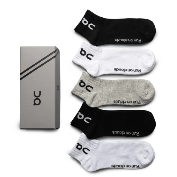 ⁦On Everyday Short Socks Black White Grey (Pack of 5)⁩ – תמונה ⁦2⁩