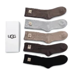 ⁦UGG Long Socks Brown (Pack of 5)⁩ – תמונה ⁦2⁩