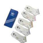 ⁦Adidas Classic Short Socks White Purple Orange (5 Pack)⁩ – תמונה ⁦2⁩