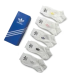 ⁦Adidas Short Socks Classic White Everyday Comfort (5 Pack)⁩ – תמונה ⁦2⁩