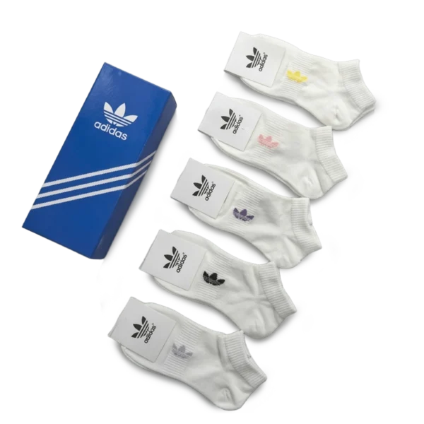 ⁦Adidas Short Socks Classic White Everyday Comfort (5 Pack)⁩ – תמונה ⁦2⁩
