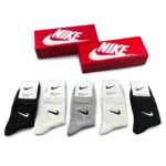 ⁦Nike Medium Length Socks Pack Black White Grey (5 Pairs)⁩ – תמונה ⁦2⁩