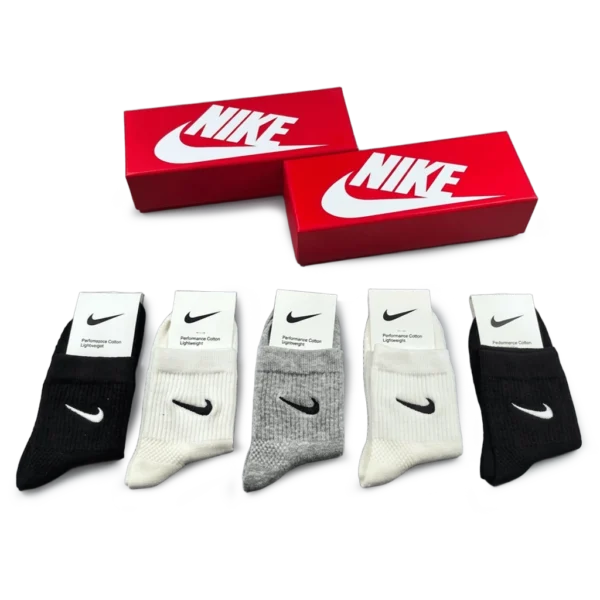 ⁦Nike Medium Length Socks Pack Black White Grey (5 Pairs)⁩ – תמונה ⁦2⁩