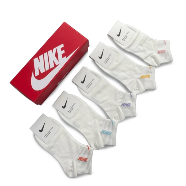 ⁦Nike Short Socks Pack White Pastel Colors (5 Pairs)⁩ – תמונה ⁦2⁩