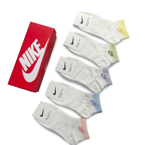 ⁦Nike Short Socks Pack White Pastel Colors (5 Pairs)⁩ – תמונה ⁦2⁩