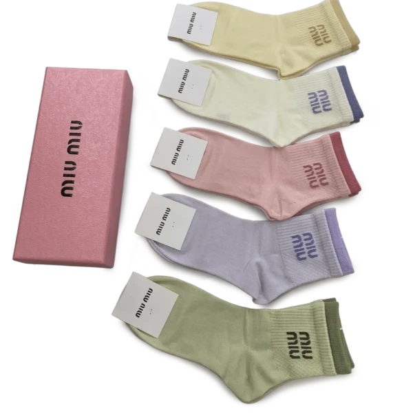 ⁦Miu Miu Long Socks Pack Colorful (5 Pairs)⁩ – תמונה ⁦2⁩