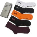 ⁦On Medium Length Socks Black Orange White (5 Pack)⁩ – תמונה ⁦2⁩