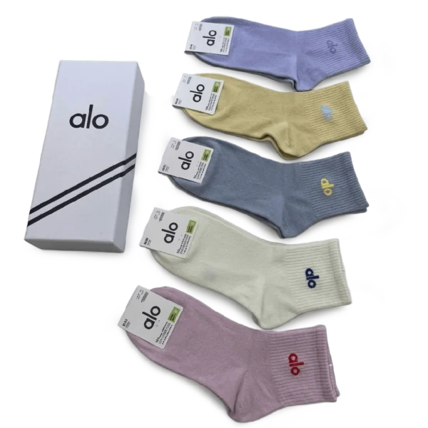 ⁦Alo Short Socks Pastel Colors (5 Pack)⁩ – תמונה ⁦2⁩