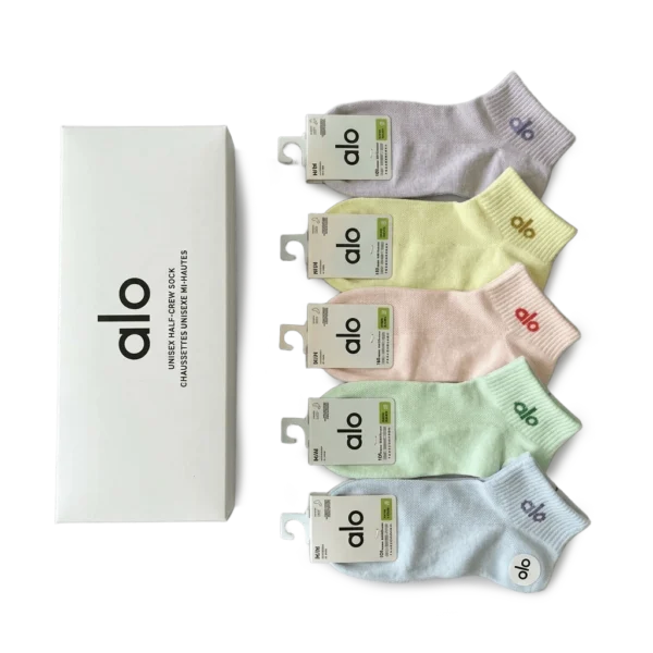 ⁦Alo Short Socks Light Colors (5 Pack)⁩ – תמונה ⁦2⁩