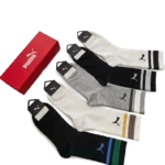 ⁦Puma Long Socks Grey White Black (5 Pack)⁩ – תמונה ⁦2⁩