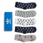 ⁦Adidas Long Socks Black Grey (5-Pack)⁩ – תמונה ⁦2⁩