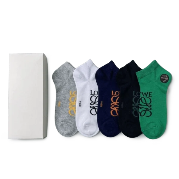 ⁦Loewe Short Socks Black Grey Green (5-Pack)⁩ – תמונה ⁦2⁩