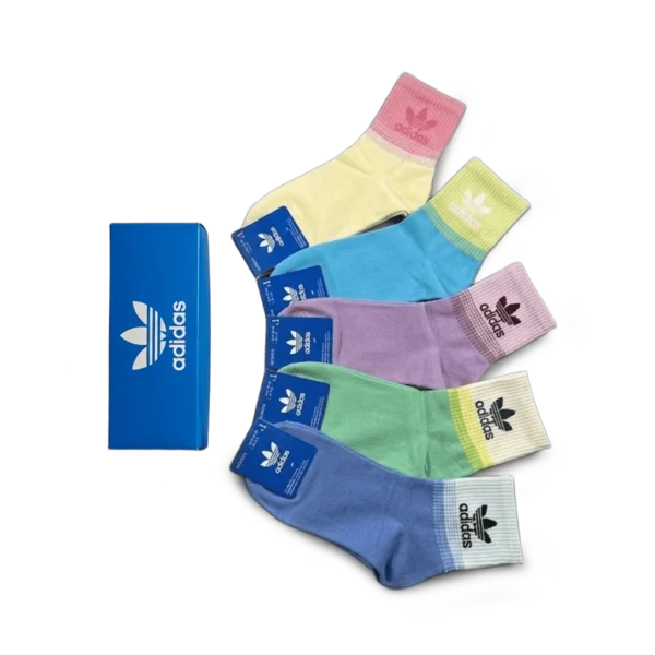 ⁦Adidas Medium Length Socks Bright Colors (5-Pack)⁩ – תמונה ⁦2⁩