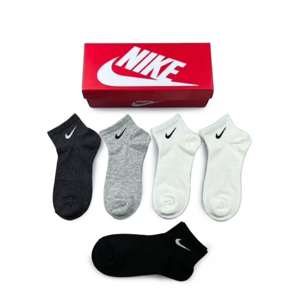 ⁦Nike Short Socks Black Grey White (5-Pack)⁩ – תמונה ⁦2⁩