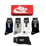 ⁦Nike Everyday Long Socks Black White Grey (5-Pack)⁩ – תמונה ⁦2⁩
