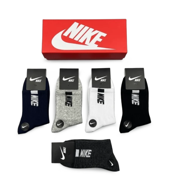 ⁦Nike Everyday Long Socks Black White Grey (5-Pack)⁩ – תמונה ⁦2⁩