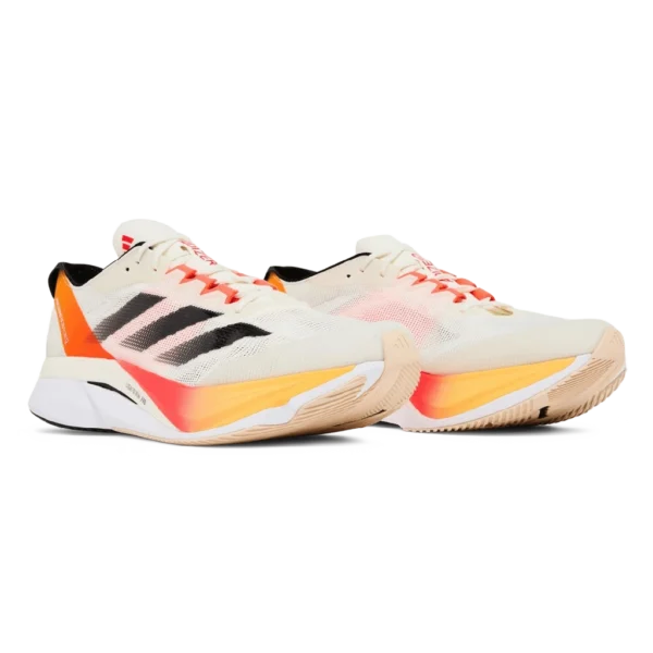 ⁦Adidas Adizero Boston 12 Ivory Core Black Solar Red⁩ – תמונה ⁦2⁩