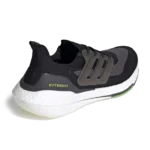 ⁦Adidas Ultraboost 21 Black Silver Metallic Solar Yellow⁩ – תמונה ⁦3⁩