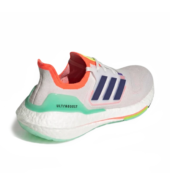 ⁦Adidas Ultraboost 22 White Green Orange⁩ – תמונה ⁦3⁩