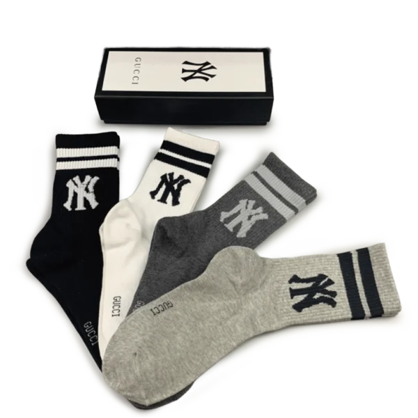 ⁦Gucci Grey Long Socks Pack (4 Pairs)⁩ – תמונה ⁦3⁩