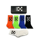 ⁦Off-White Bright Colors Long Socks Pack (5 Pairs)⁩ – תמונה ⁦3⁩
