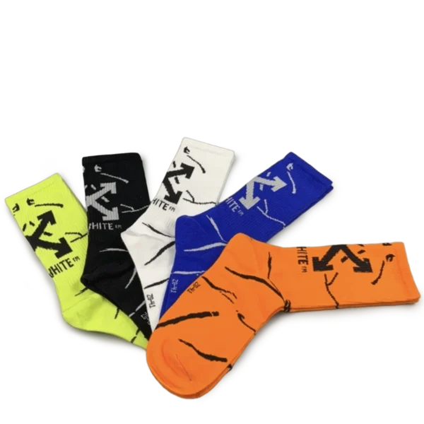 ⁦Off-White Colorful Long Socks Pack (5 Pairs)⁩ – תמונה ⁦3⁩