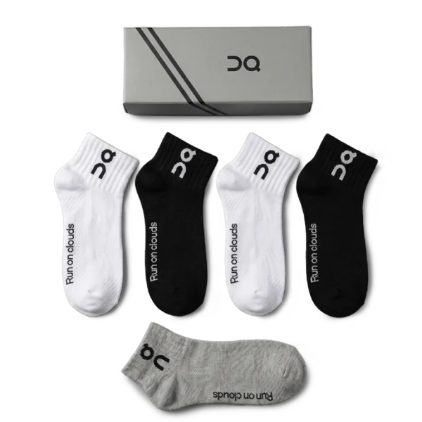 ⁦On Everyday Short Socks Black White Grey (Pack of 5)⁩ – תמונה ⁦3⁩