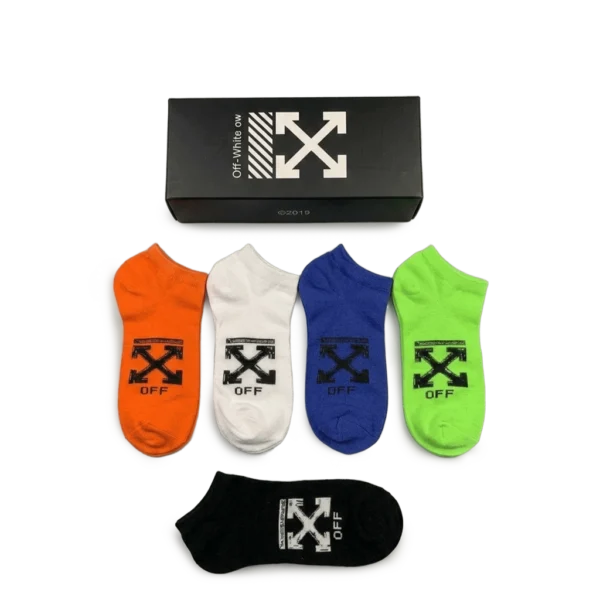 ⁦Off-White Colorful Short Socks Pack (5 Pairs)⁩ – תמונה ⁦3⁩
