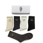 ⁦UGG Long Socks Pack Brown Beige (5 Pairs)⁩ – תמונה ⁦3⁩