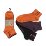 On Short Socks Pack Black Orange Brown (3 Pairs)
