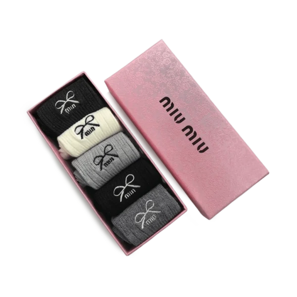 ⁦Miu Miu Long Socks Pack Basic Colors (5 Pairs)⁩ – תמונה ⁦3⁩