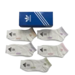 ⁦Adidas Classic Short Socks White Purple Orange (5 Pack)⁩ – תמונה ⁦3⁩