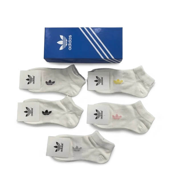 ⁦Adidas Short Socks Classic White Everyday Comfort (5 Pack)⁩ – תמונה ⁦3⁩