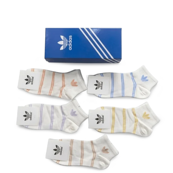 ⁦Adidas Short Socks Everyday White Essential Comfort (5 Pack)⁩ – תמונה ⁦3⁩