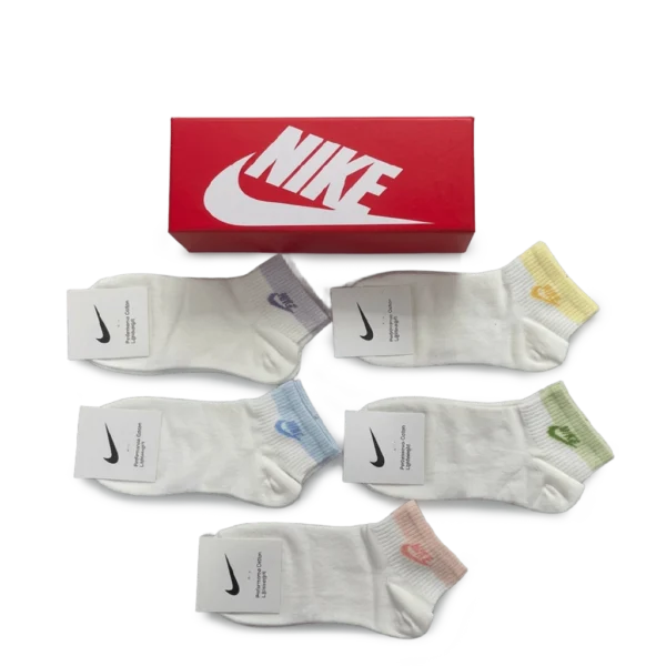 ⁦Nike Short Socks Pack White Pastel Colors (5 Pairs)⁩ – תמונה ⁦3⁩