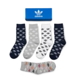 ⁦Adidas Long Socks Black Grey (5-Pack)⁩ – תמונה ⁦3⁩