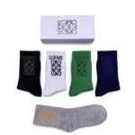⁦Loewe Long Socks Black Grey Green (5-Pack)⁩ – תמונה ⁦3⁩