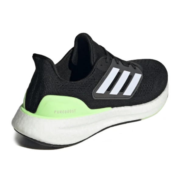 ⁦Adidas Pureboost 23 Wide Black Green Spark⁩ – תמונה ⁦3⁩