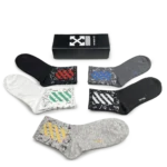 ⁦Off-White Medium Length Socks Dark Colors (Pack of 5)⁩ – תמונה ⁦3⁩