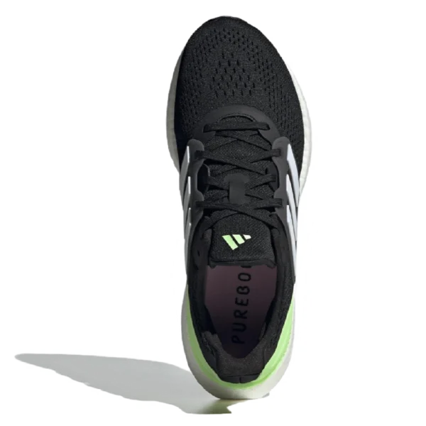 ⁦Adidas Pureboost 23 Wide Black Green Spark⁩ – תמונה ⁦4⁩