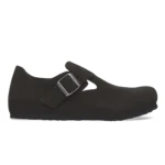 Birkenstock London Suede Leather Clogs Black