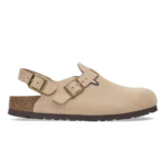 Birkenstock Tokio Nubuck Leather Clogs Sandcastle