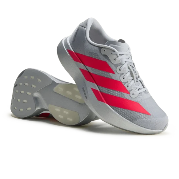 ⁦Adidas Adizero Evo Silver Metallic Lucid Red Iron Metallic⁩ – תמונה ⁦2⁩