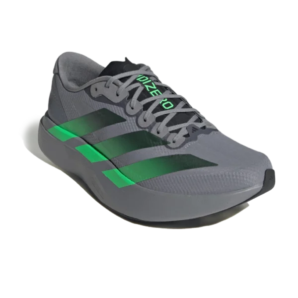 ⁦Adidas Adizero Evo Woven Grey Screaming Green⁩ – תמונה ⁦2⁩