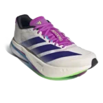 ⁦Adidas Adizero Boston Core White Collegiate Purple Lime Burst⁩ – תמונה ⁦2⁩
