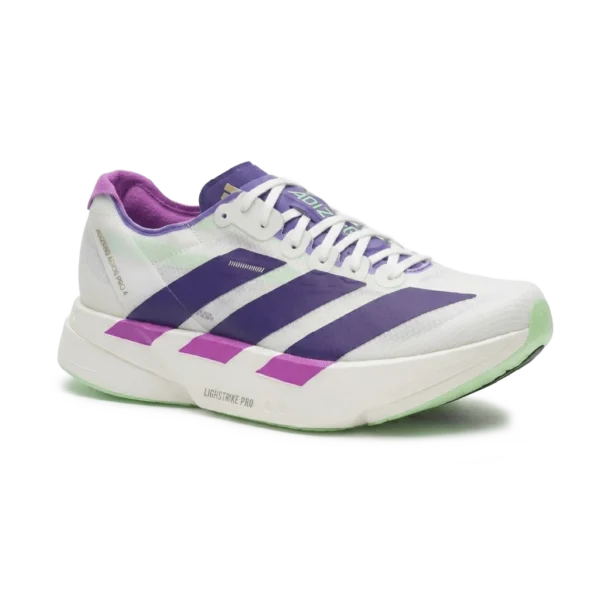 ⁦Adidas Adizero Adios Pro Core White Collegiate Purple Lime Burst⁩ – תמונה ⁦2⁩