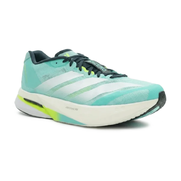 ⁦Adidas Adizero Boston Flash Aqua Cloud White Lucid Lemon⁩ – תמונה ⁦2⁩